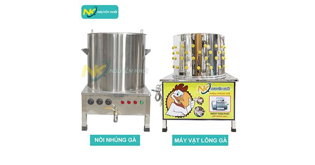 Combo nồi điện nhúng gà + máy nhổ lông gà vịt Nguyên Khôi