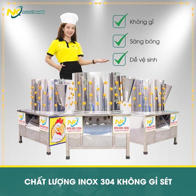 Chất liệu máy vặt lông gà phi 55cm