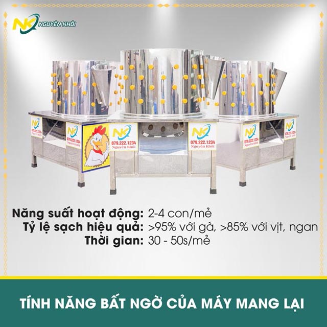 Tính năng nhổ lông gà phi 55cm