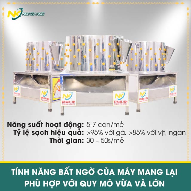 Tính năng máy nhổ lông gà 70cm