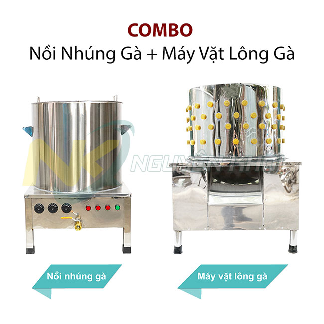 Bộ nồi nhúng gà + Máy vặt lông gà Nguyên Khôi