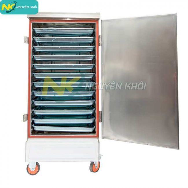 Tủ hấp gà vịt 12 khay dùng điện Nguyên Khôi