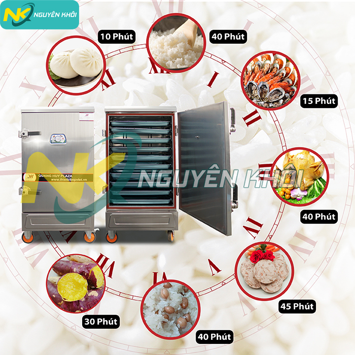Tủ hấp cong nghiệp đa dạng công năng sử dụng