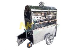 Giá xe quay gà vịt nướng inox