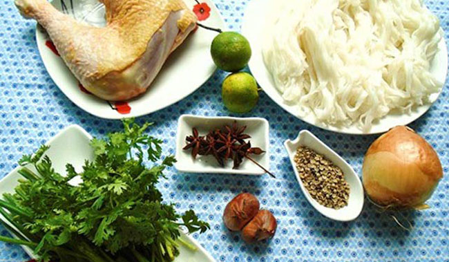 Nguyên liệu nấu phở gà