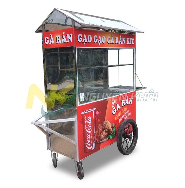 Xe đẩy bán gà rán, mô hình kinh doanh gà rán xe đẩy