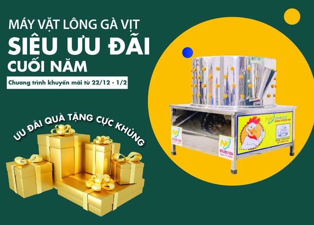 Chương trình khuyến mãi máy vặt lông gà vịt dịp cuối năm