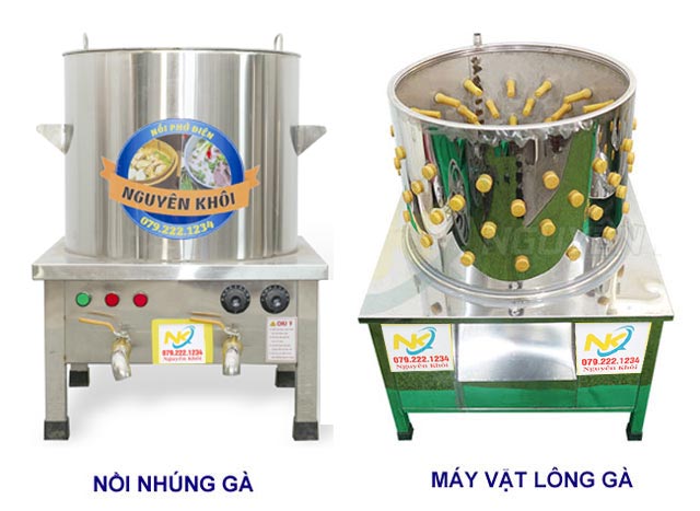 Combo nồi nhúng gà máy vặt lông gà