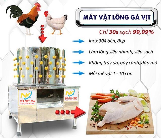 Lợi ích của máy vặt lông gà Nguyên Khôi