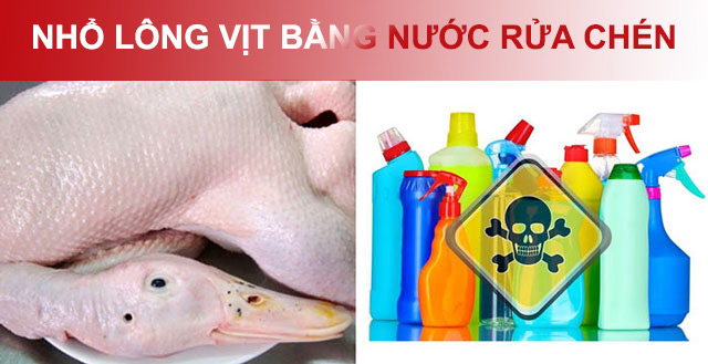 Hậu họa khi nhổ lông vịt bằng nước rửa chén