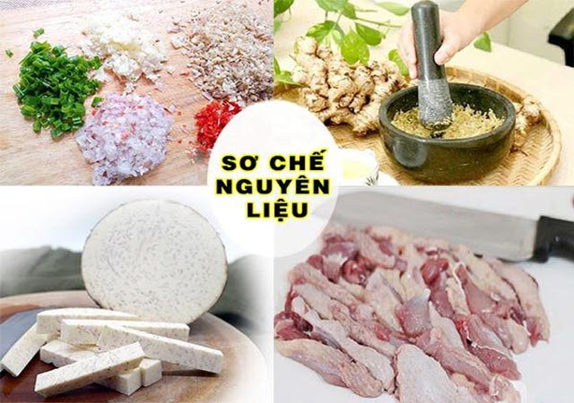 Sơ chế nguyên liệu vịt nấu chao